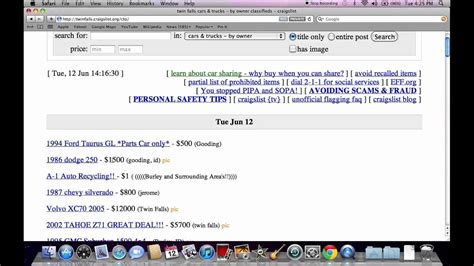 Craigslist twin falls cars - There are several online marketplaces where users can offer items in exchange for other items. Examples include Craigslist, eBay Classifieds and U-Exchange. Traditional newspaper classified advertising is a good place to trade a car for a m...